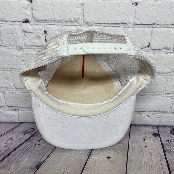 Vintage Trucker Hat Mesh Leaf Cap Snapback Red White BC Place Vancouver Canadian - Picture 7 of 9